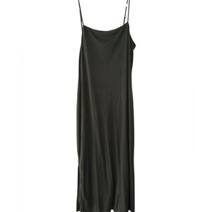 Francesca's Collections Green Slip Dress Spaghetti Strap Sleeveless